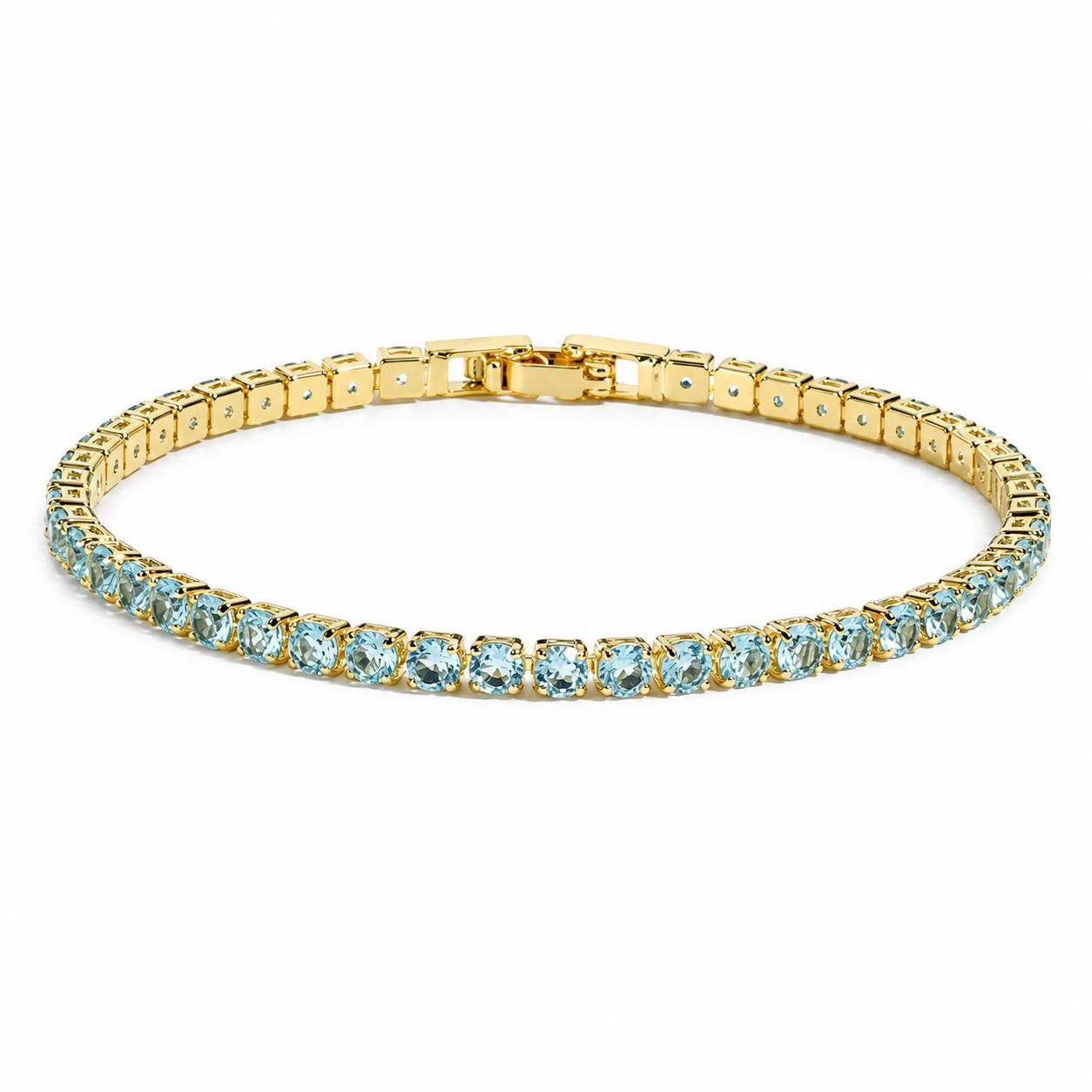 Not Your Basic Tennis - Aqua | Boss Up Jewelry