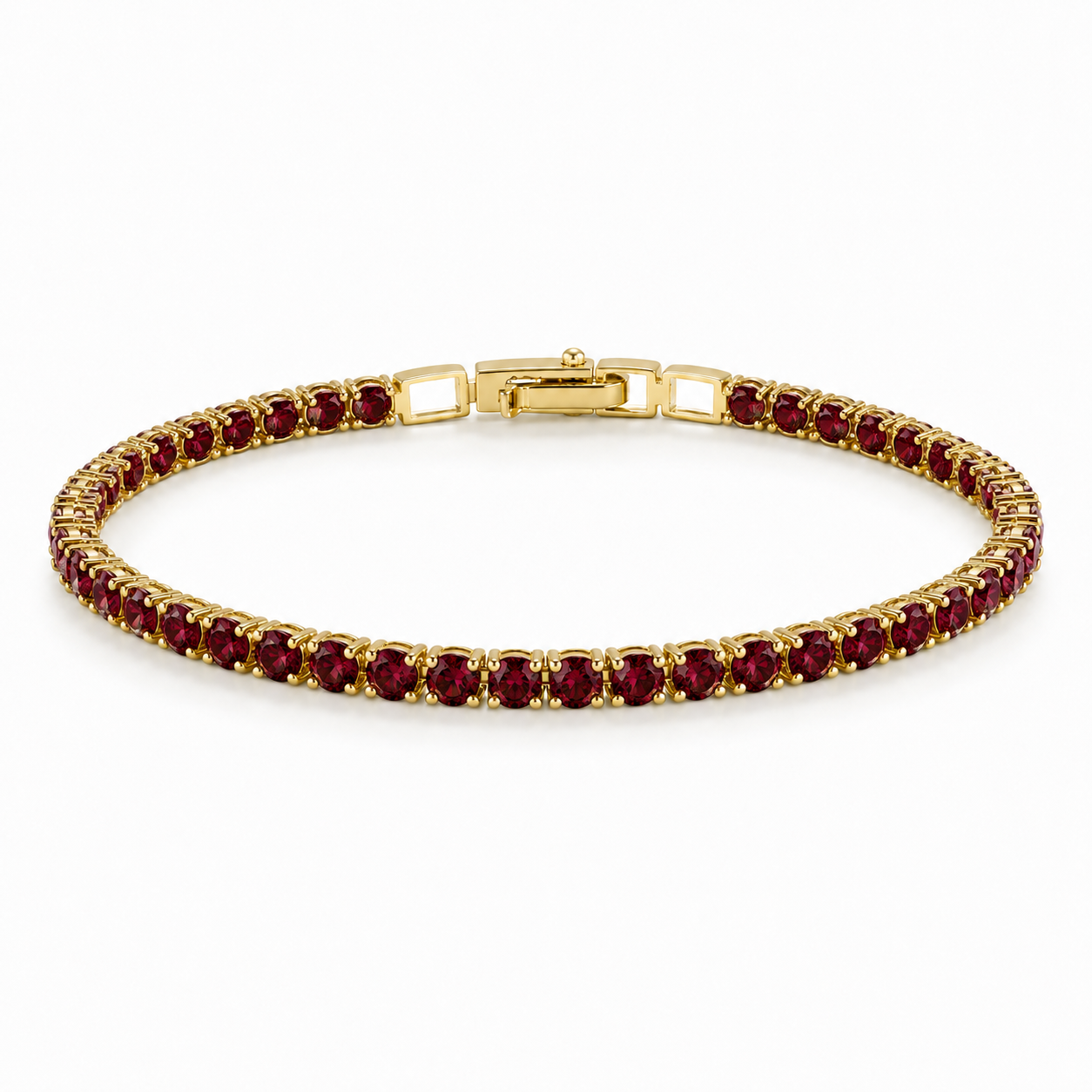 Not Your Basic Tennis - Red | Boss Up Jewelry