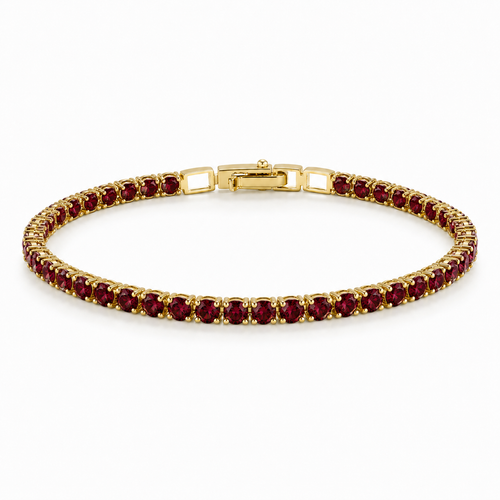 Not Your Basic Tennis - Red | Boss Up Jewelry