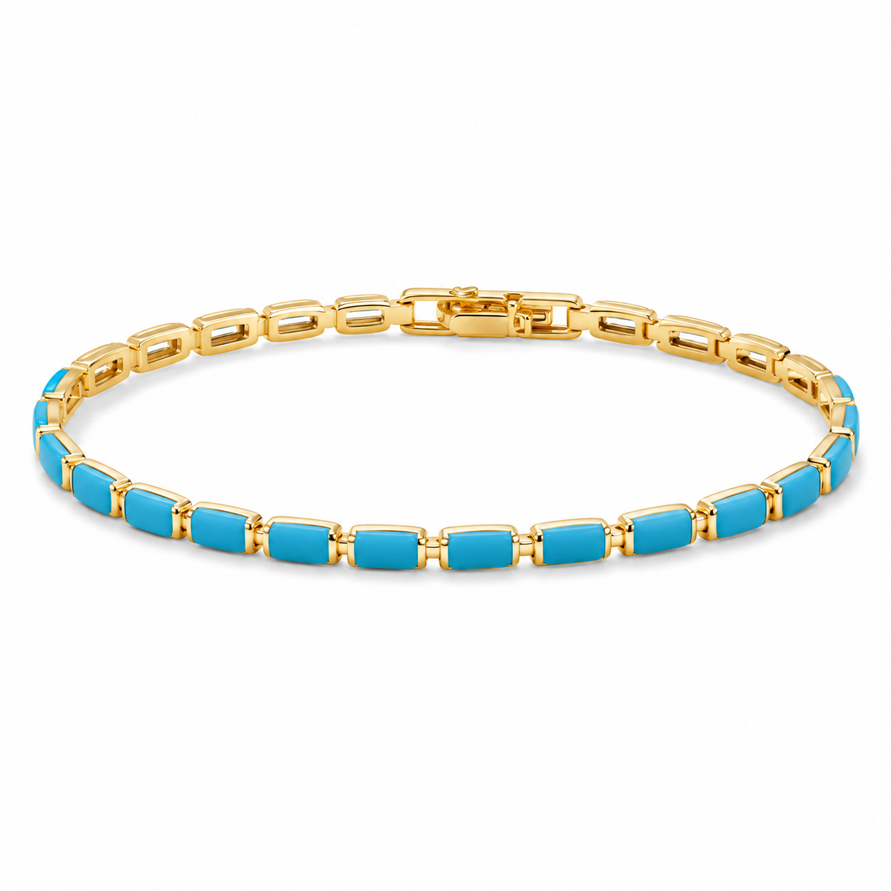 Ocean's Eleven - Turquoise Enamel Bar | Boss Up Jewelry