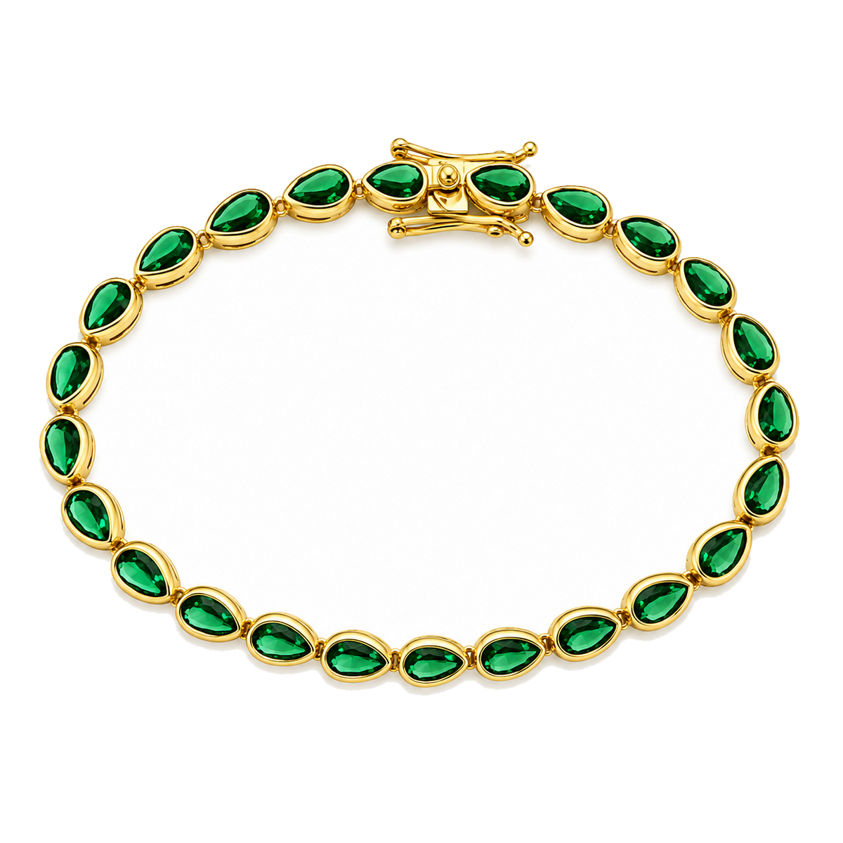Green With Envy emerald teardrop bracelet