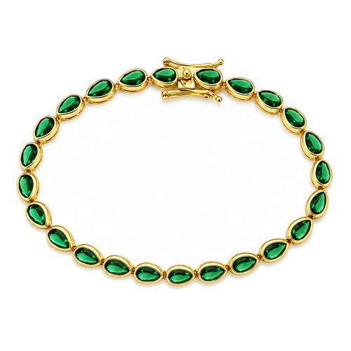 Green With Envy emerald teardrop bracelet