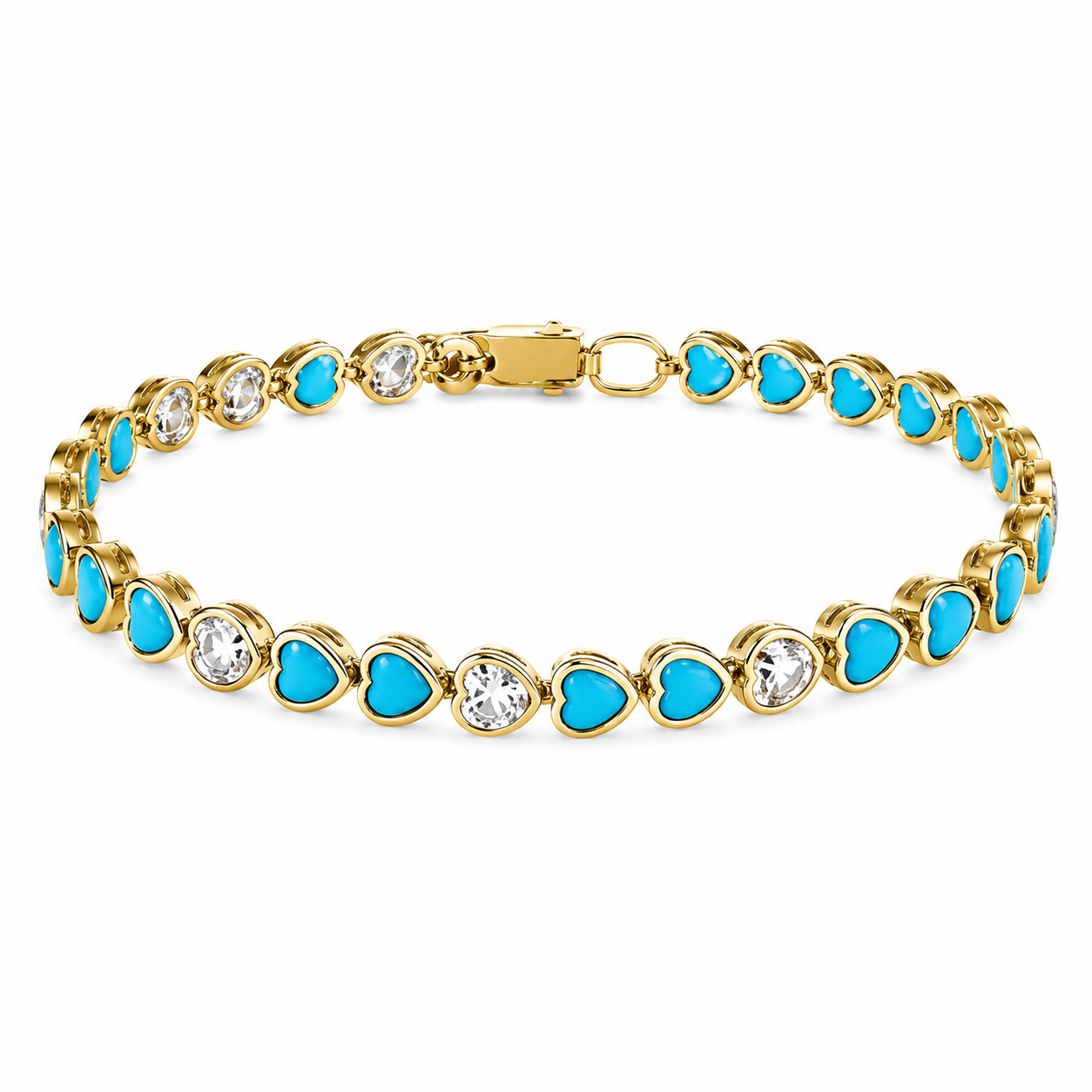 Heart Throb Tennis - Turquoise Heart | Boss Up Jewelry