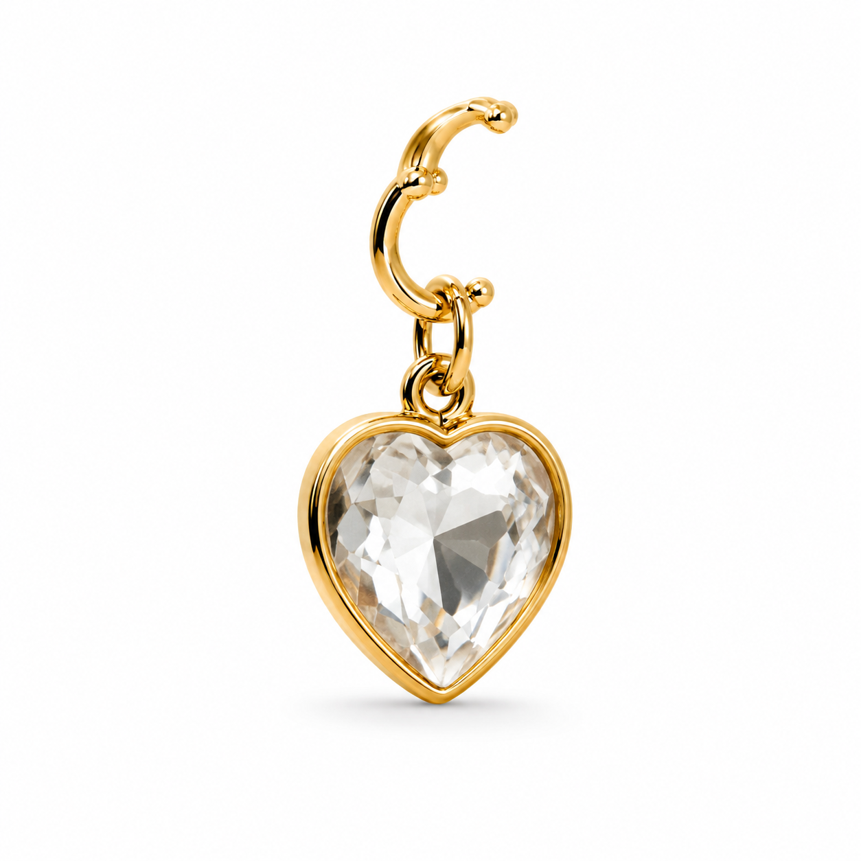 Heart on Fire - Clear CZ Heart | Boss Up Jewelry