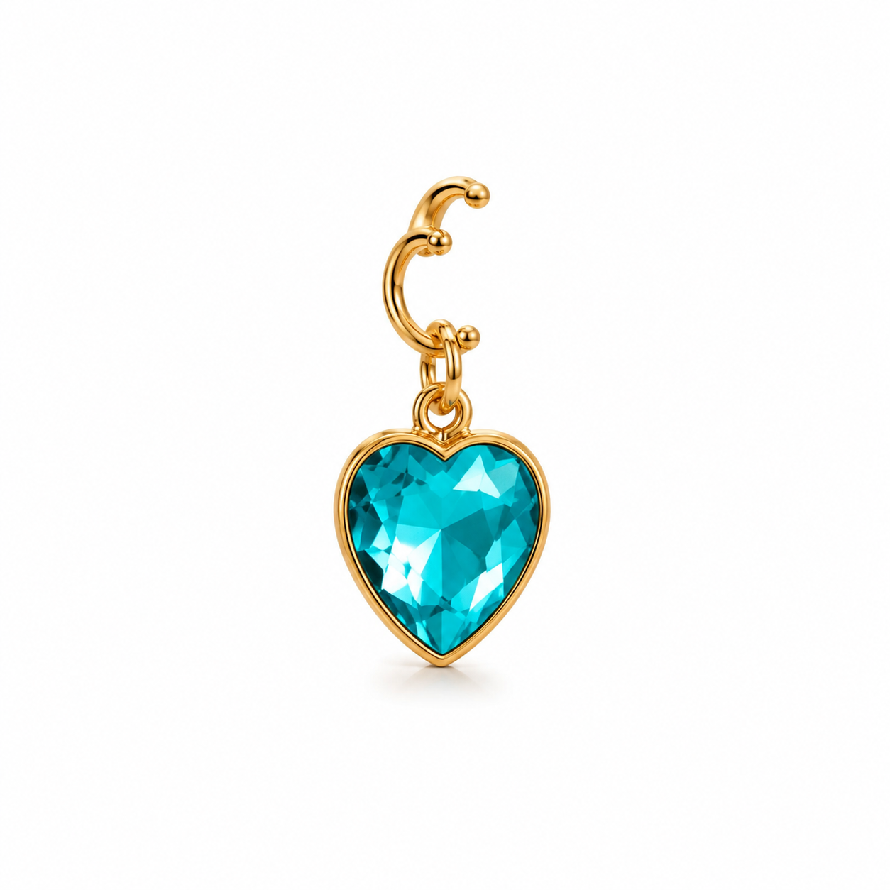 Heart on Fire - Turquoise CZ Heart | Boss Up Jewelry