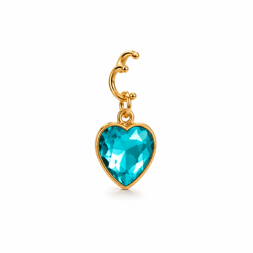 Heart on Fire - Turquoise CZ Heart | Boss Up Jewelry