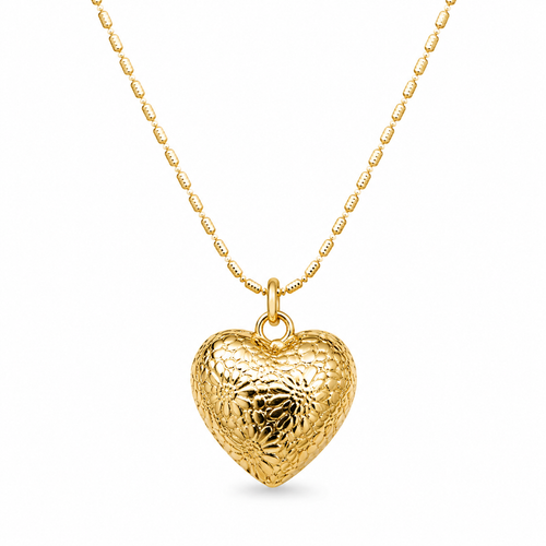 Sweet Nothing – Love Language hammered gold heart necklace