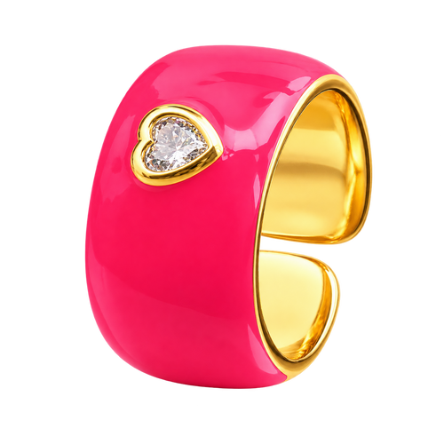 Collect the Shades ring in deep pink