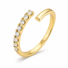 Wrapped Up in You Double CZ adjustable enamel ring