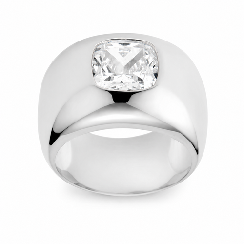 Heartbreaker - Silver Cushion | Boss Up Jewelry