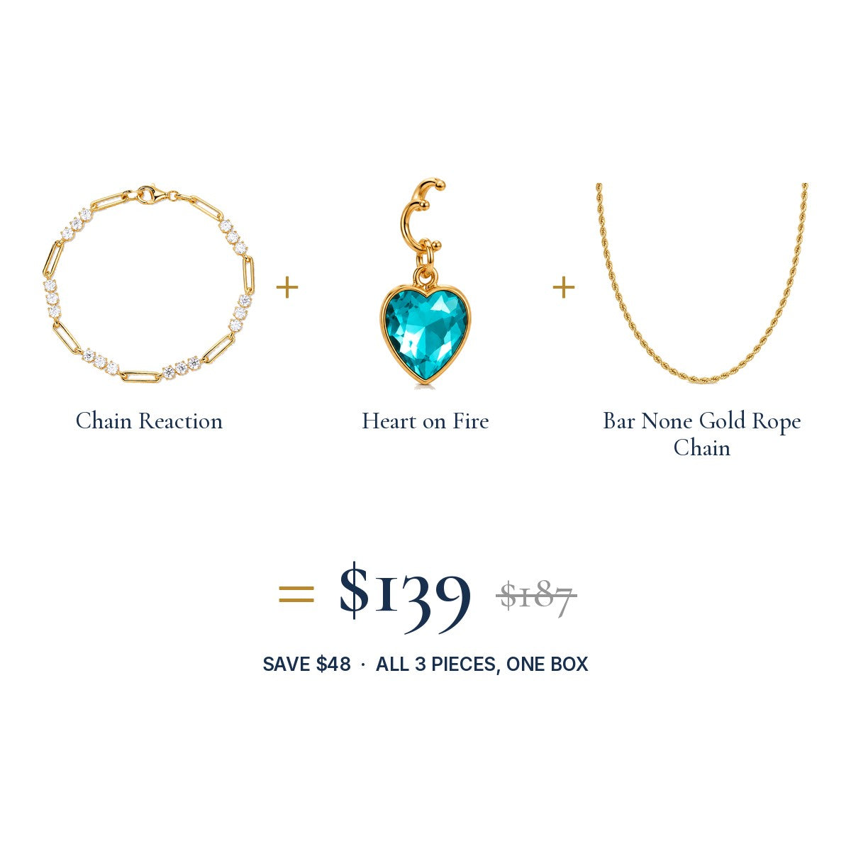 The Chain Gang Look: three pieces, one set price