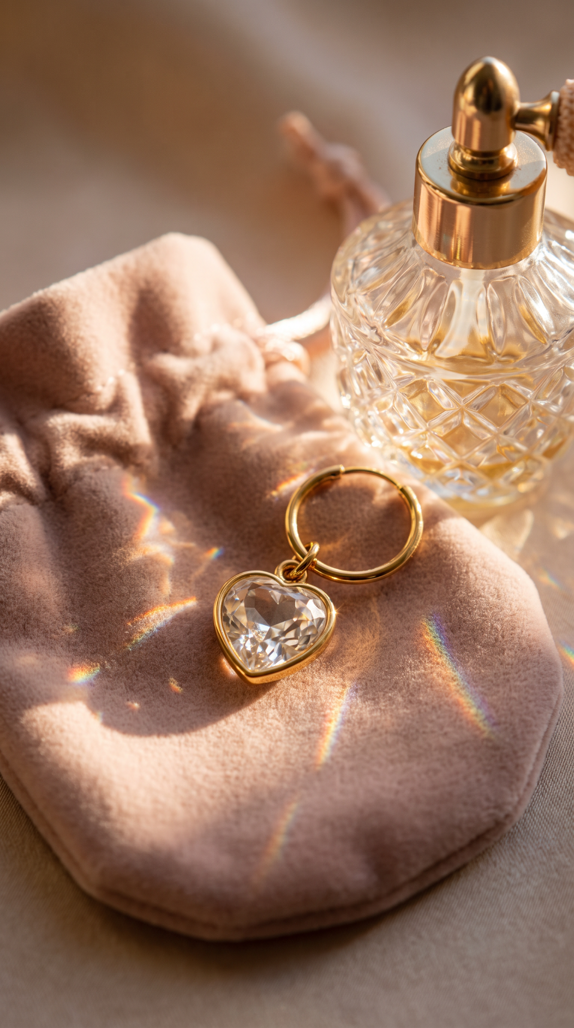 Heart on Fire clear heart charm