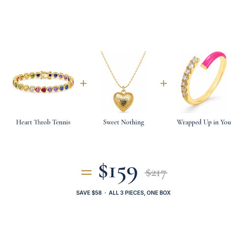 The Heart Throb Look: three pieces, one set price