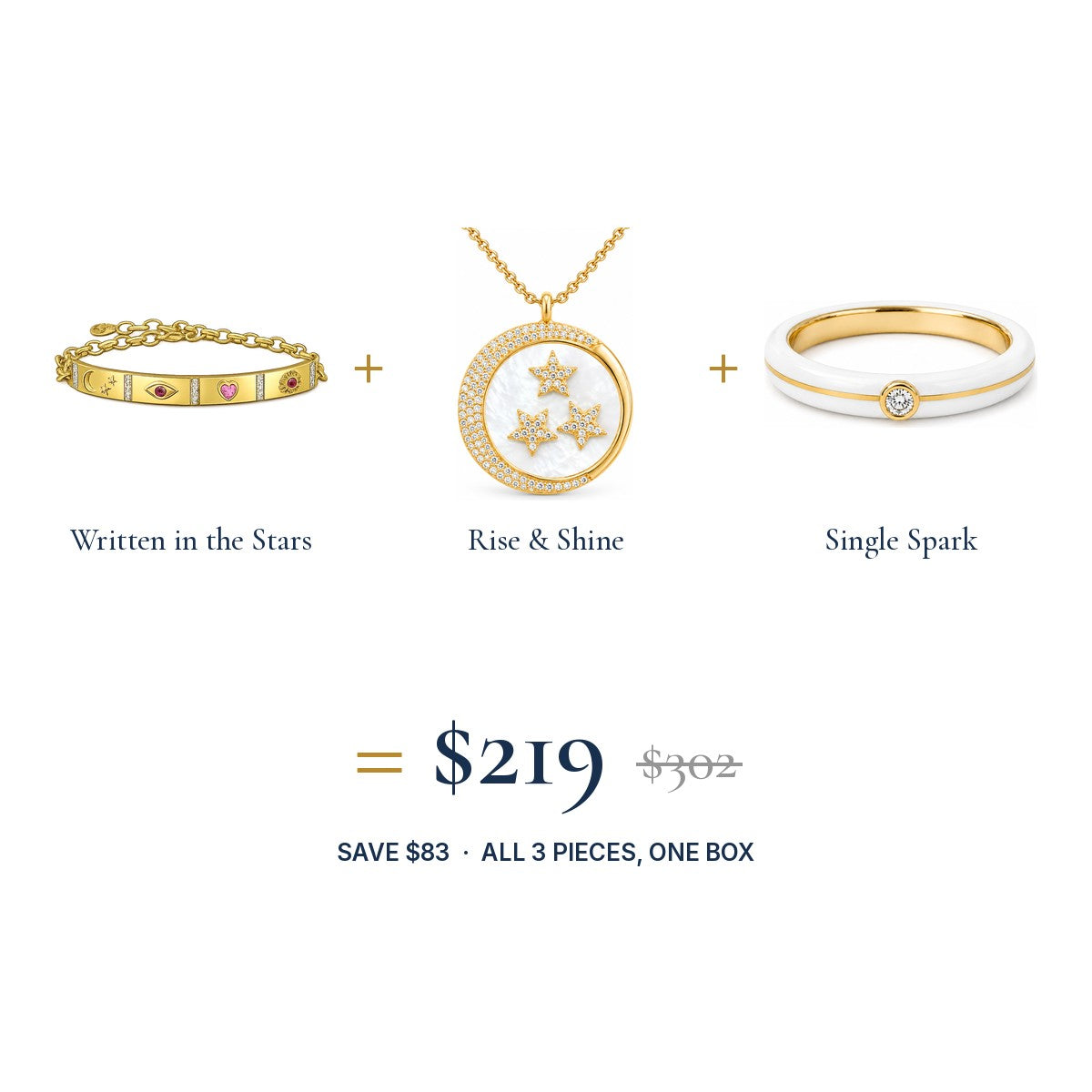 The Starlight Look: three pieces, one set price