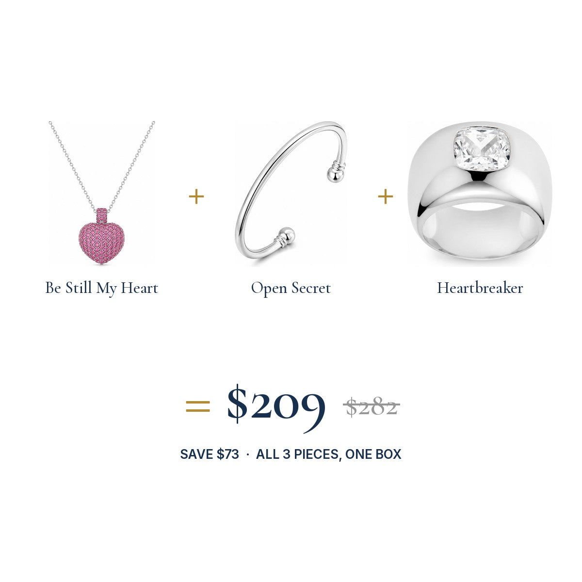The Be Still Look: three pieces, one set price