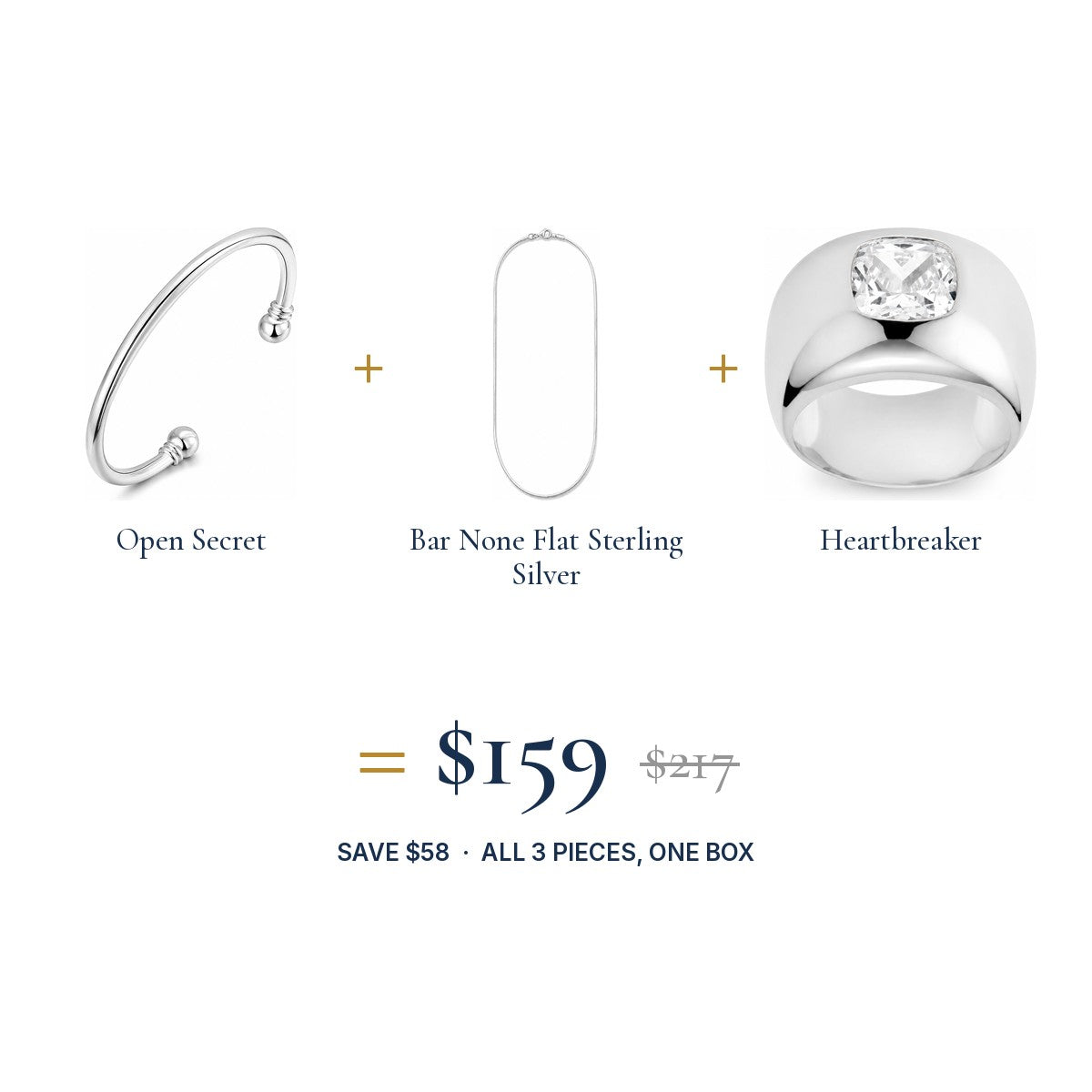 The Silver Lining Look: three pieces, one set price