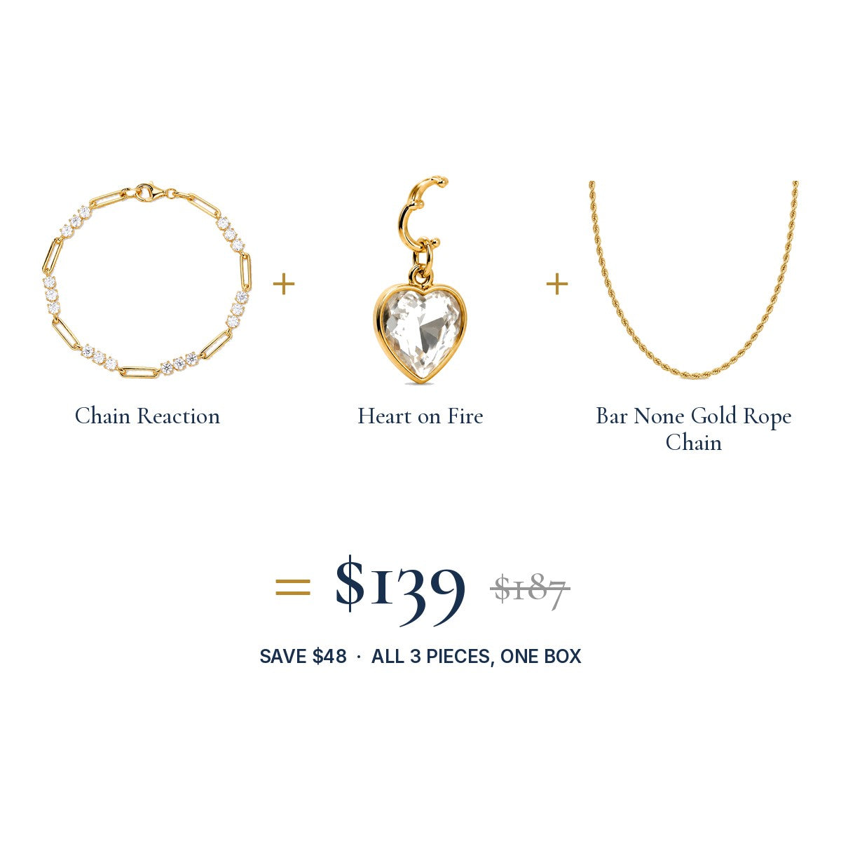 The Charmed Chain Look: three pieces, one set price
