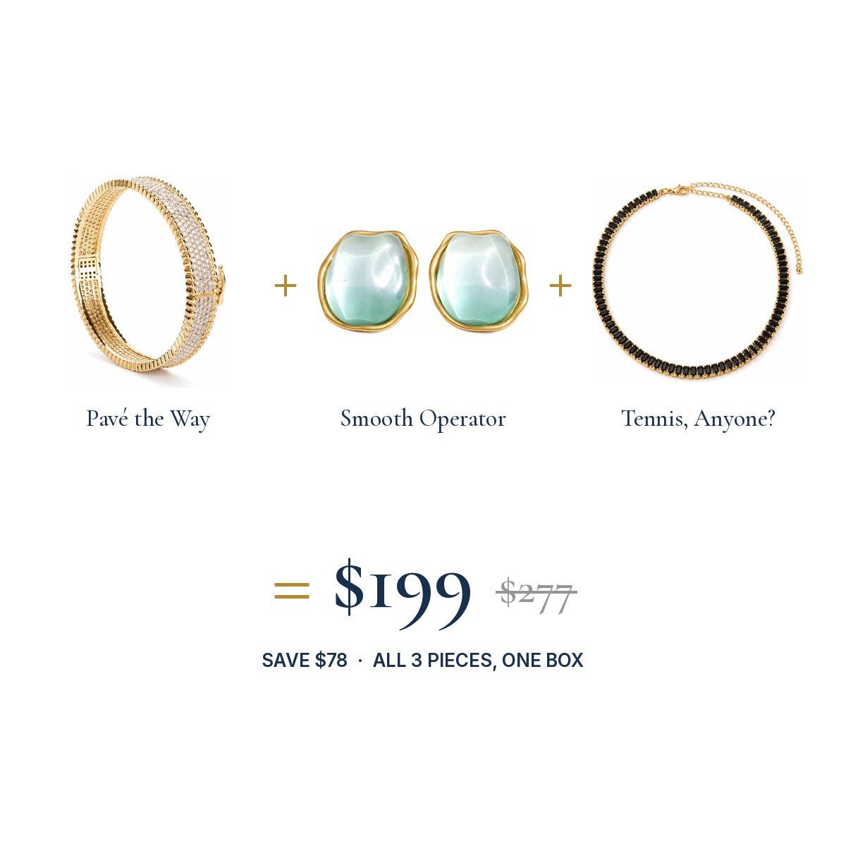 The Executive Sparkle Look: three pieces, one set price