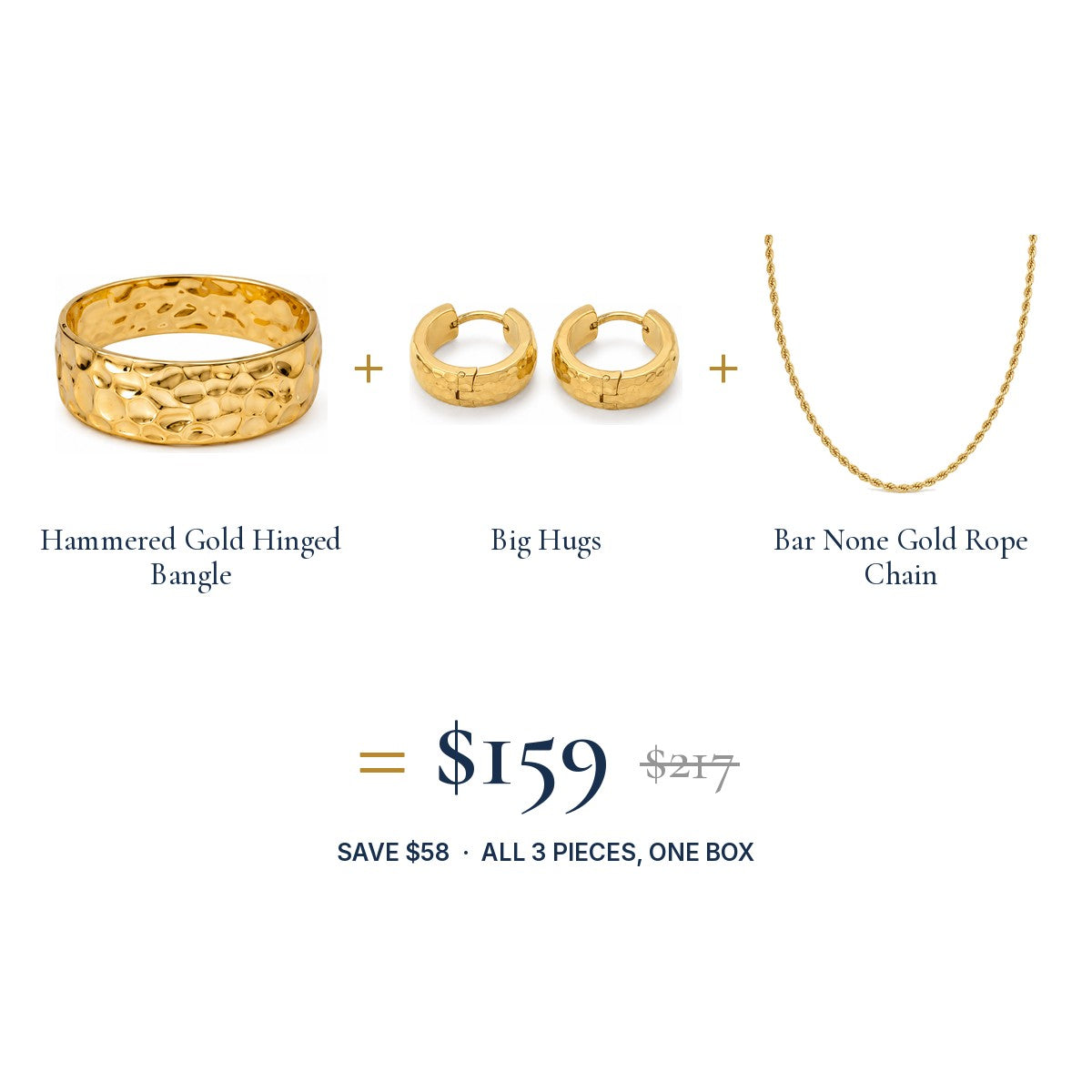 The Golden Hour Look: three pieces, one set price