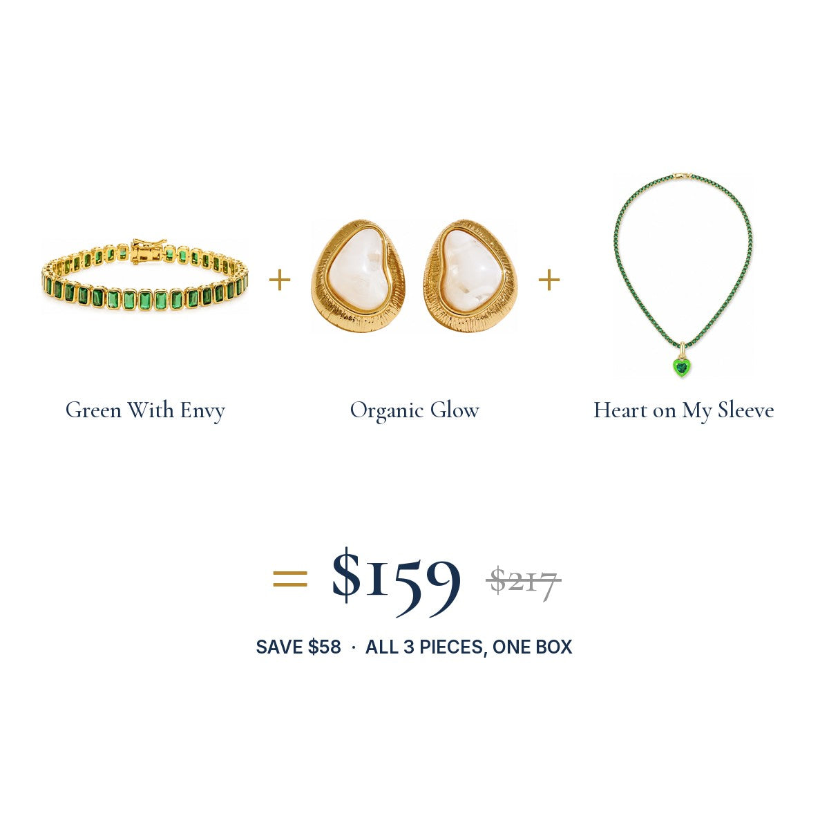 The Green Room Look: three pieces, one set price