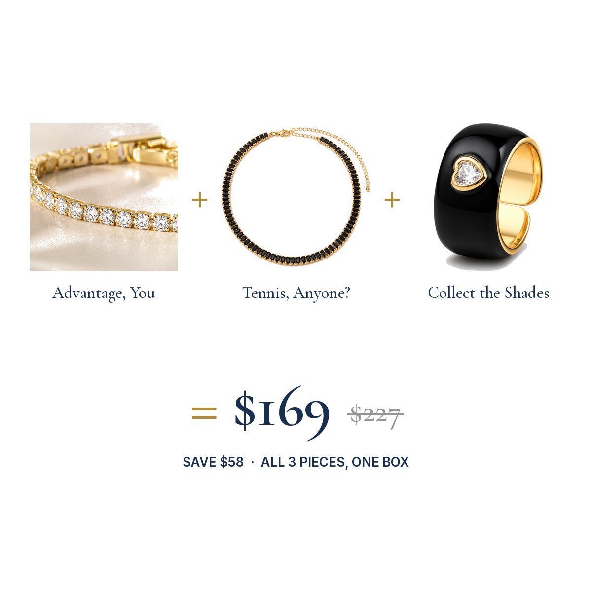 The Match Point Look: three pieces, one set price